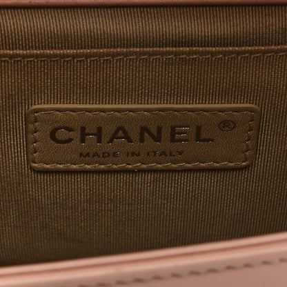 Chanel Patent Chevron Quilted Medium Boy Flap Pink 5 of 8