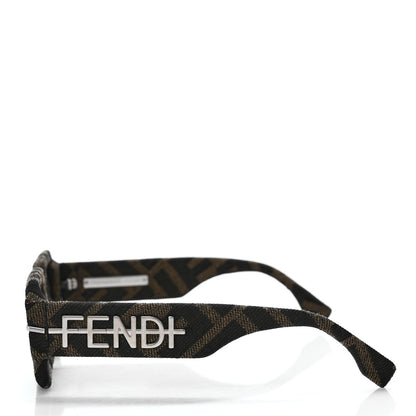 Fendi Fabric Jacquard FF Fendigraphy Square Sunglasses FE400745U Brown 3 of 8
