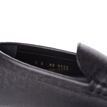Louis Vuitton Taiga Hockenheim Moccasin Loafers 8 Black 9 of 10