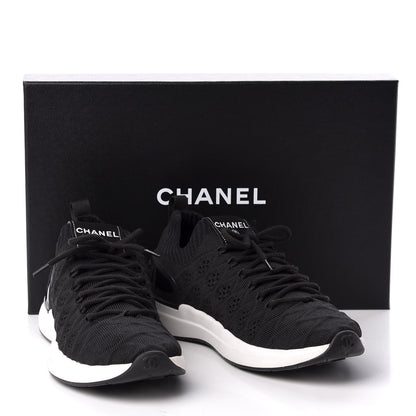 Chanel Fabric Logo Sneakers 38 Black 12 of 12