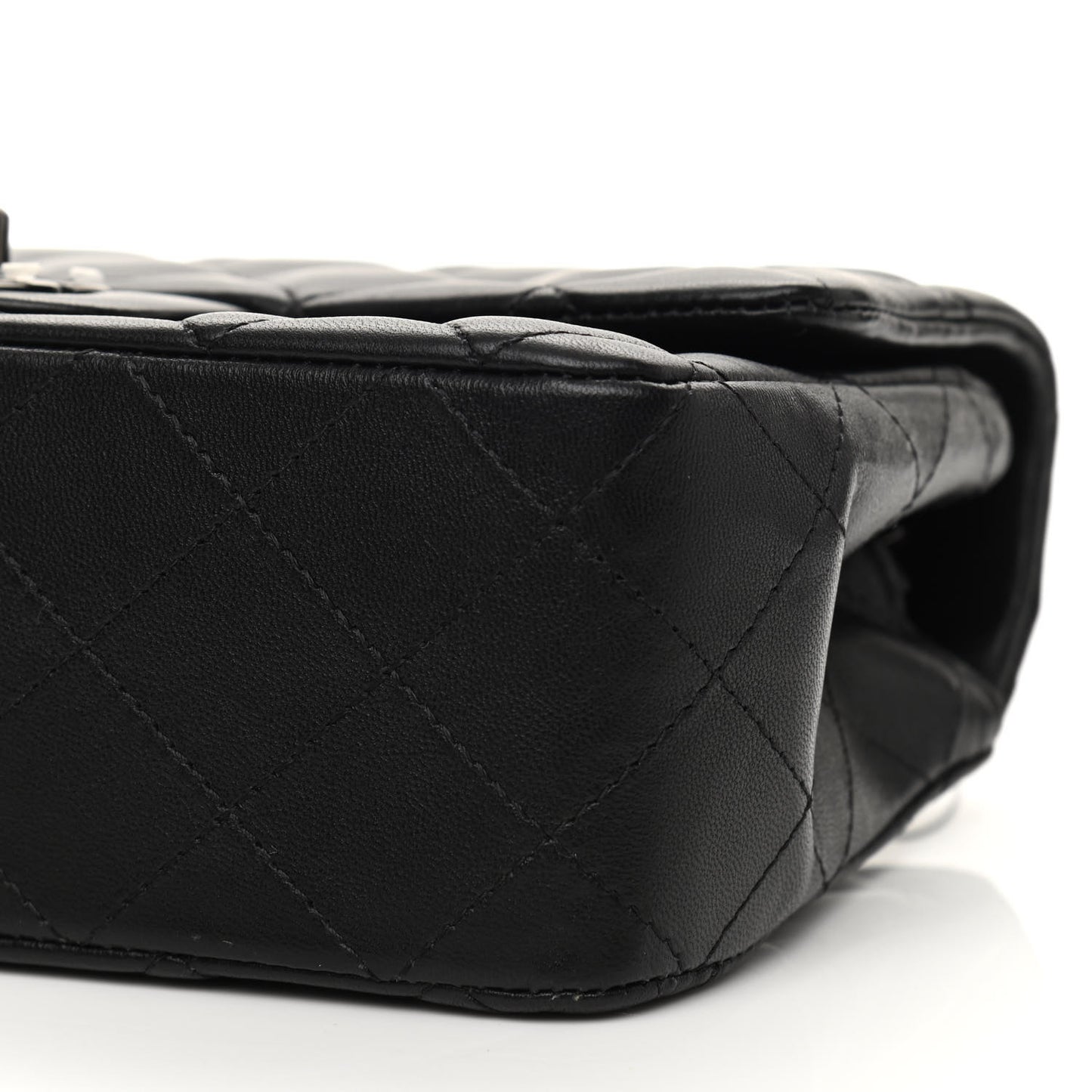 Lambskin Quilted Mini Rectangular Flap So Black