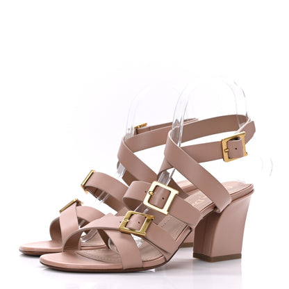Christian Dior Calfskin Double D 70mm Sandals 38 Rose De Vents 3 of 8