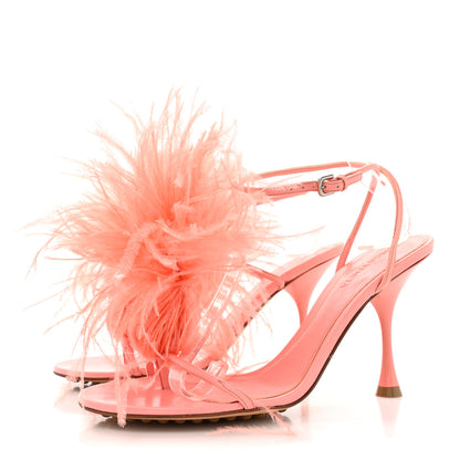 Bottega Veneta Lambskin Feather Dot Sandals 37 Flamingo 3 of 9