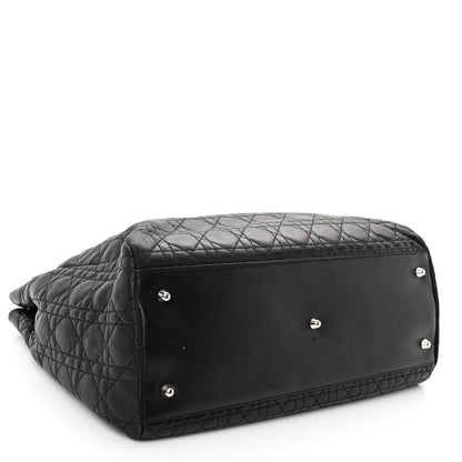 Christian Dior Lambskin Cannage Large Soft Lady Dior Shopping Tote Black 4 of 10