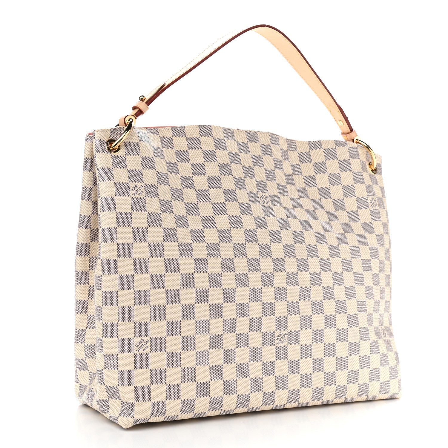 Louis Vuitton Damier Azur Graceful MM Rose Ballerine 3 of 10