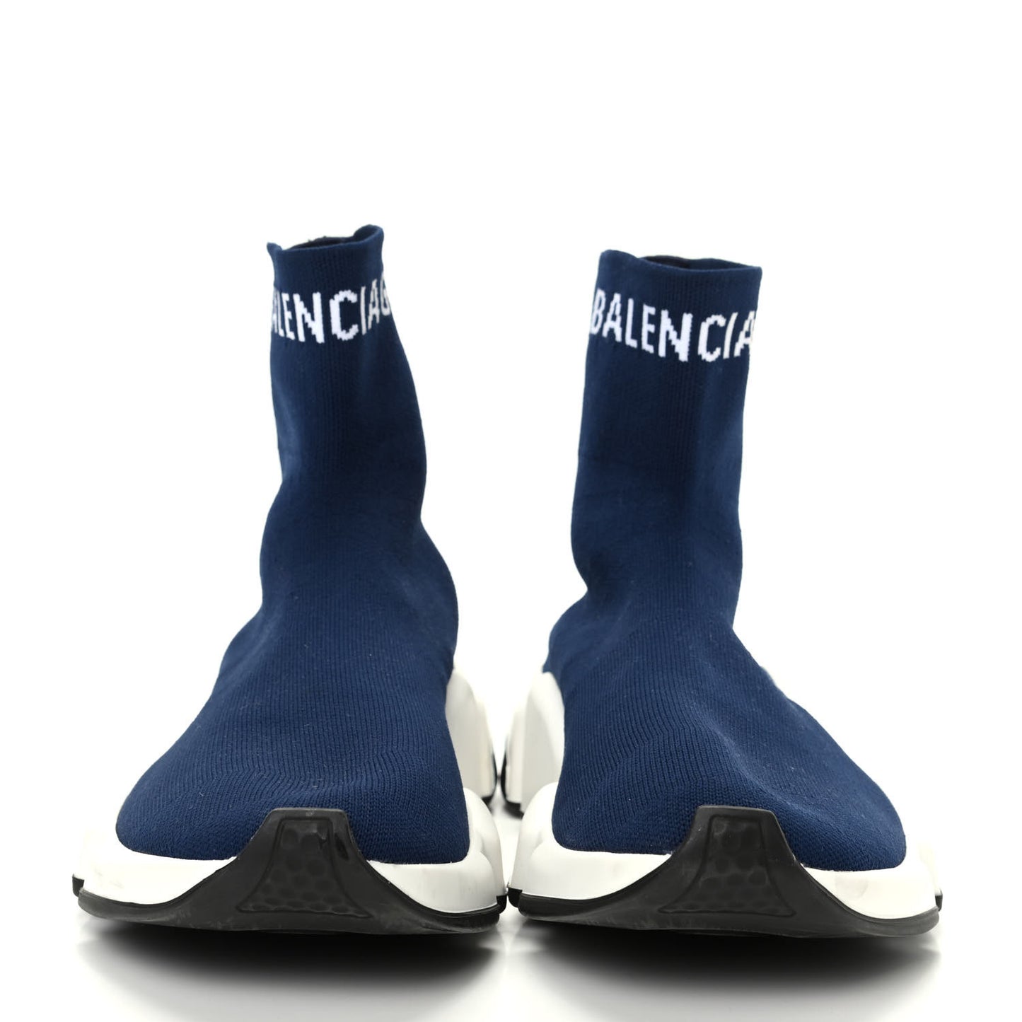 Neoprene Knit Womens Hi Speed Sneakers 37 Navy