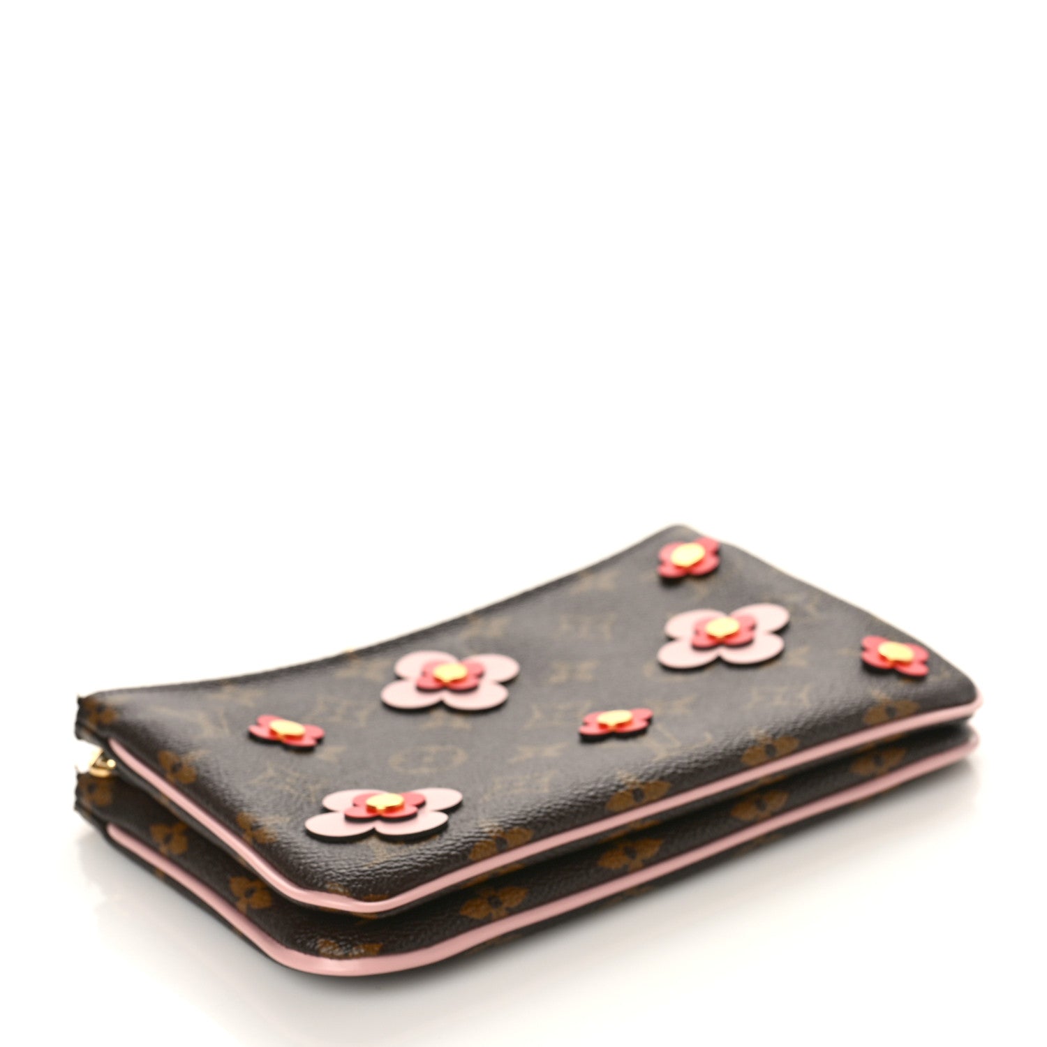 Louis Vuitton Monogram Blooming Flowers Double Zip Pochette 4 of 9