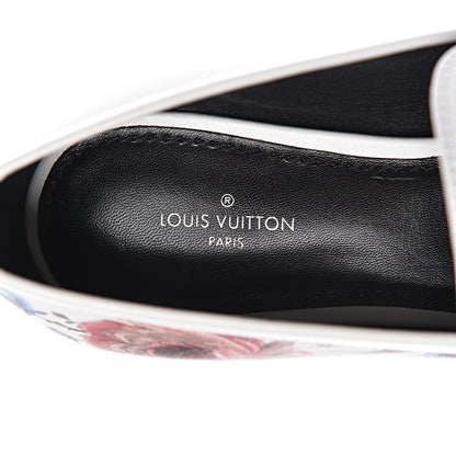 Louis Vuitton Calfskin Upper Case Flat Flowers Loafer 37.5 White Multicolor 7 of 10