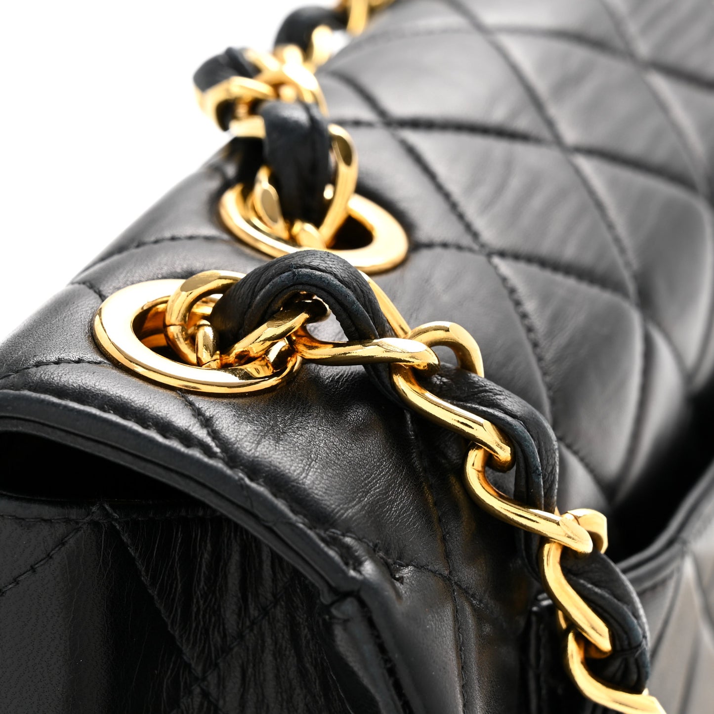 Lambskin Quilted XL Jumbo Single Flap Black
