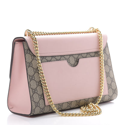 Gucci GG Supreme Monogram Calfskin Medium Padlock Shoulder Bag Beige Perfect Pink 4 of 14