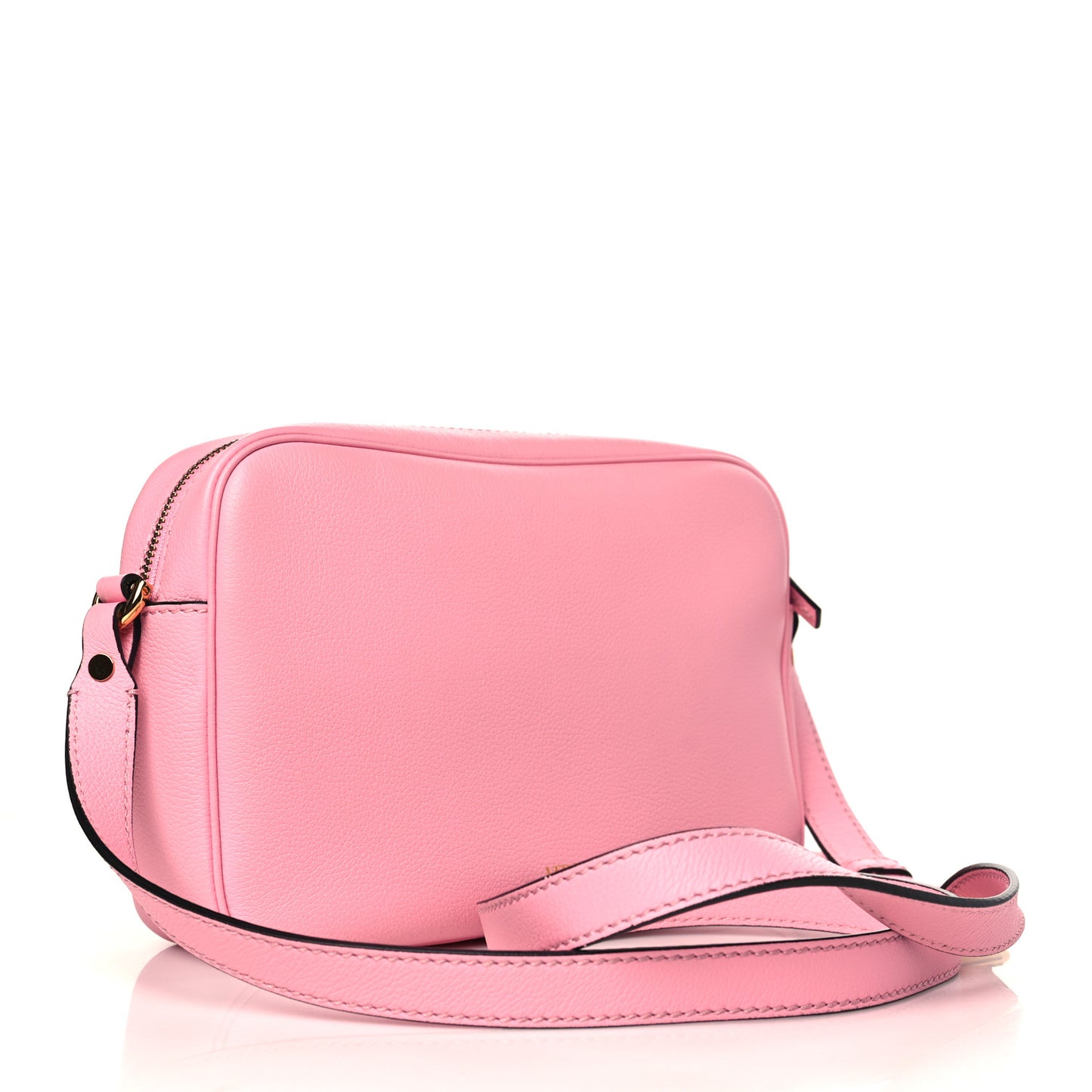 Grained Calfskin Medusa Camera Bag Pink