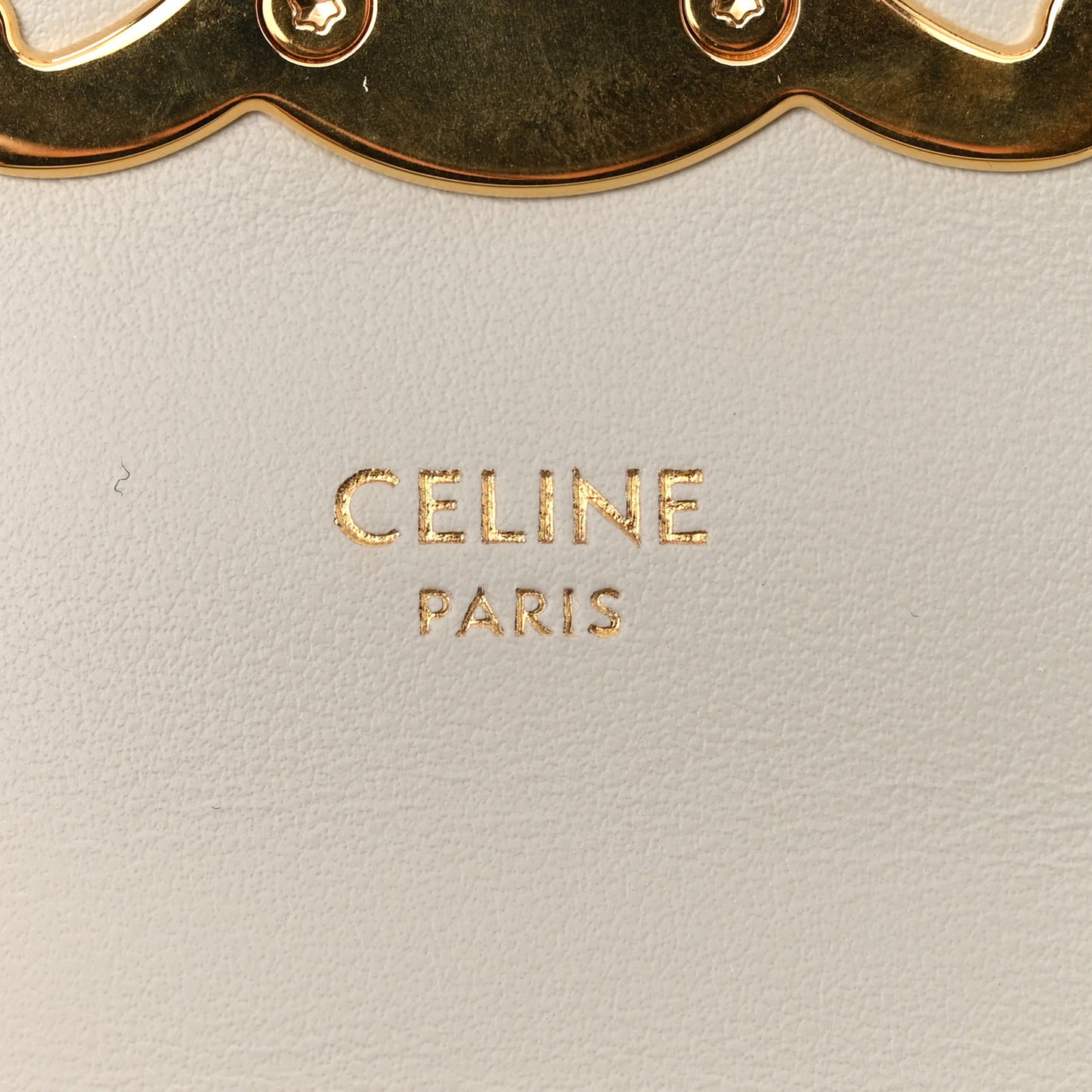 Shiny Calfskin Mini Triomphe Chalk