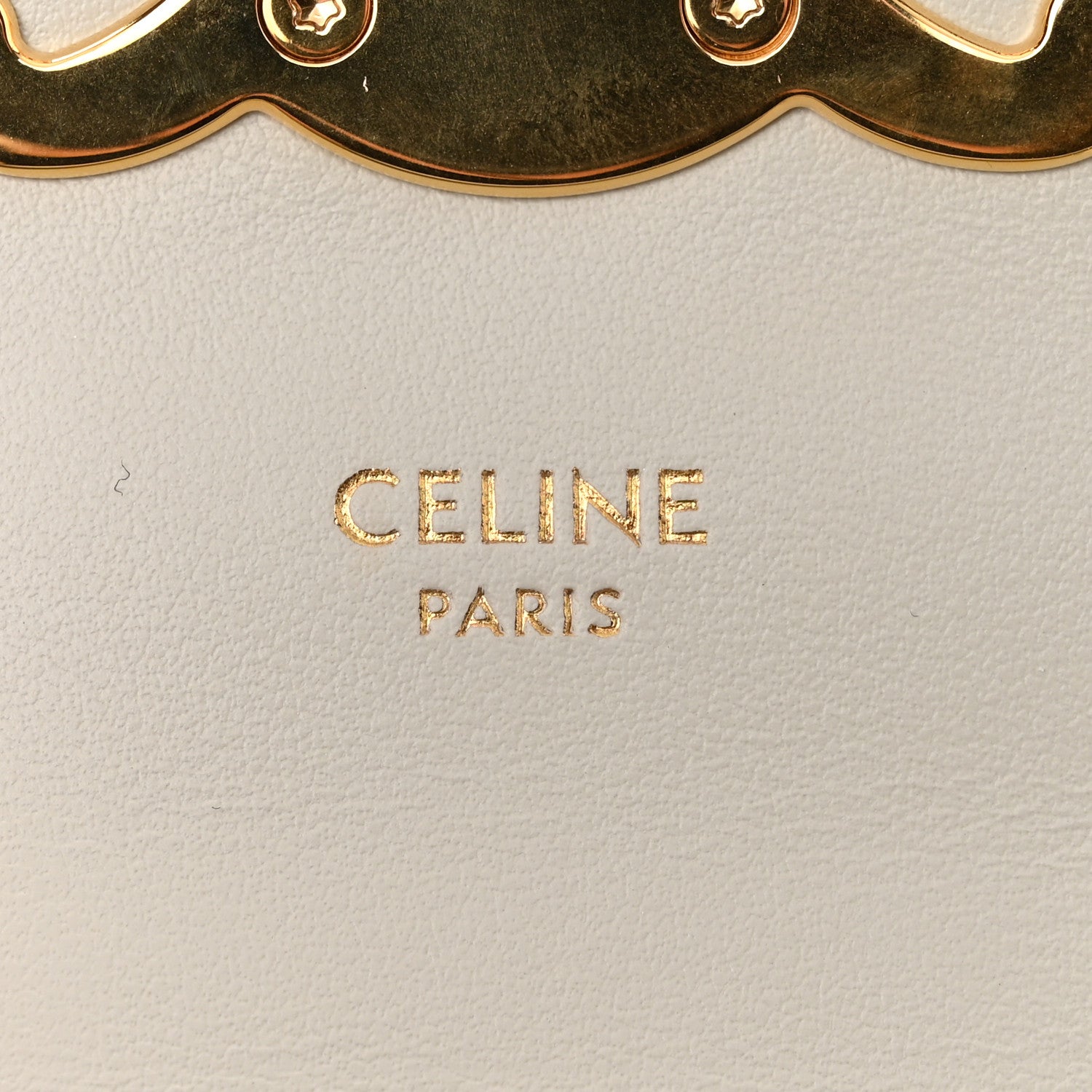 Celine Shiny Calfskin Mini Triomphe Chalk 5 of 10