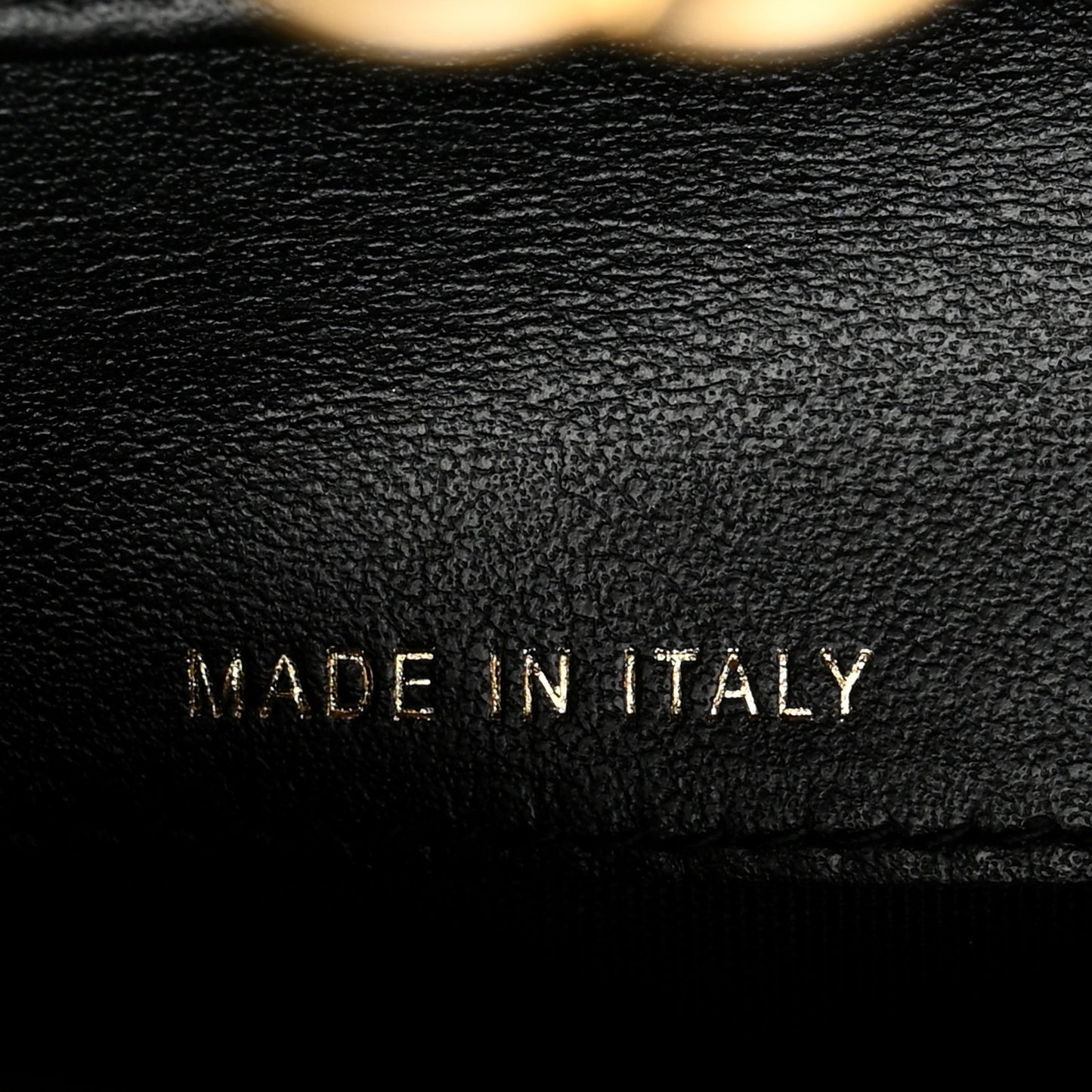 Goatskin Stitched Small Golden CC Flap Wallet Black