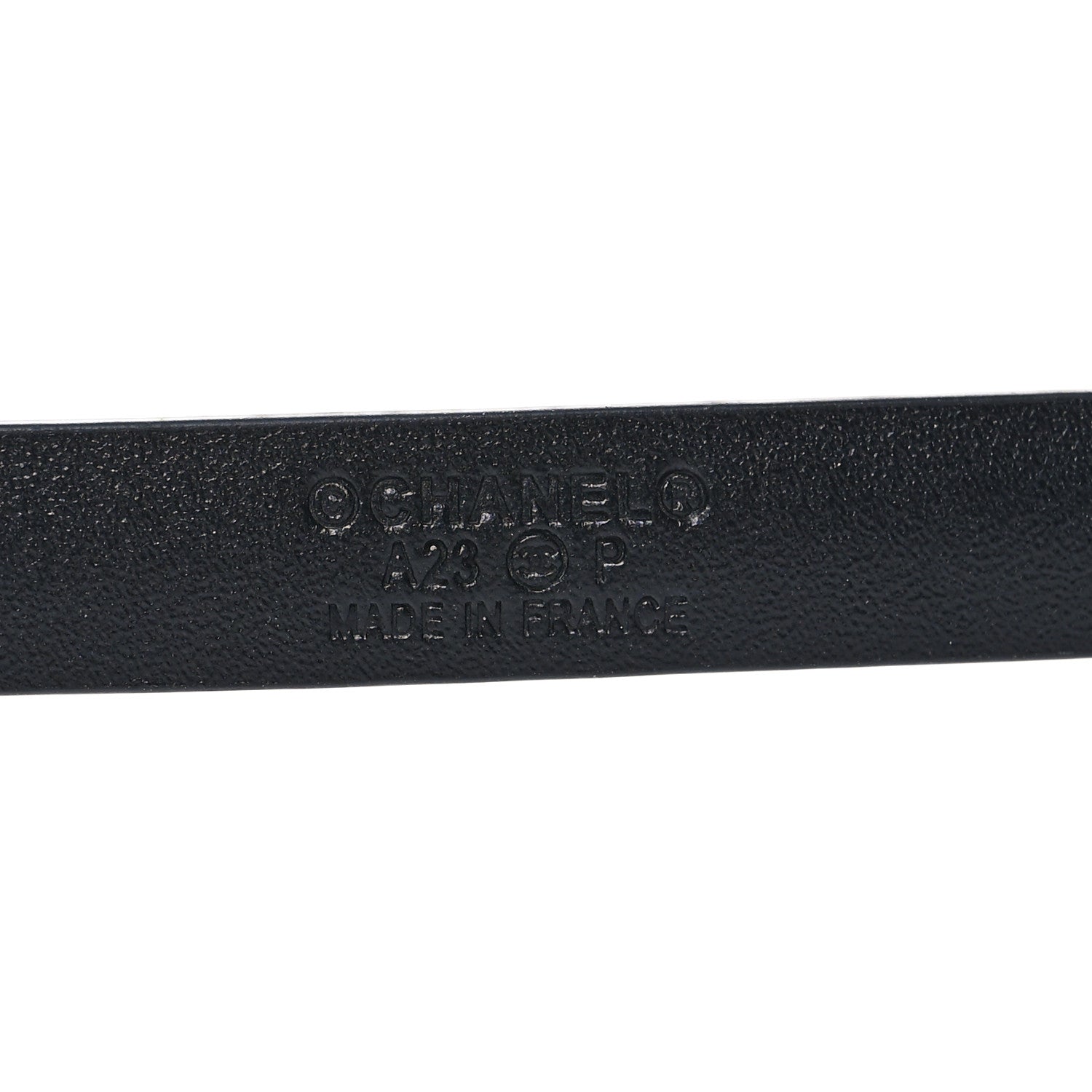 Chanel Lambskin Crystal Logo Belt 80 32 Black 5 of 7