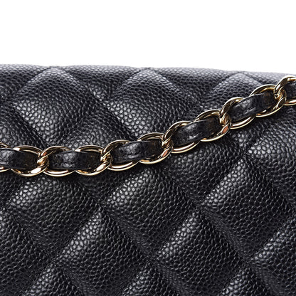 Chanel Caviar Quilted Jumbo Double Flap Black 14 of 24