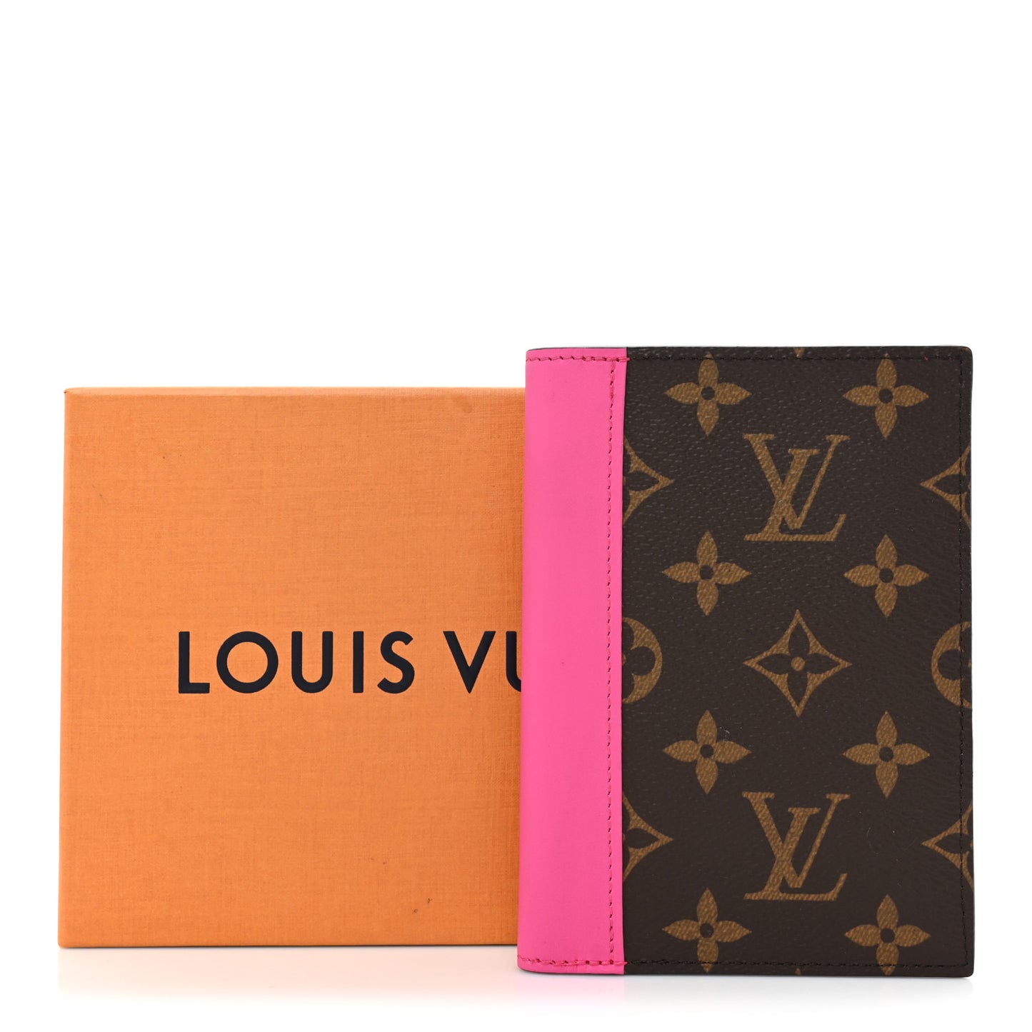 Monogram Macassar Passport Cover Fuchsia