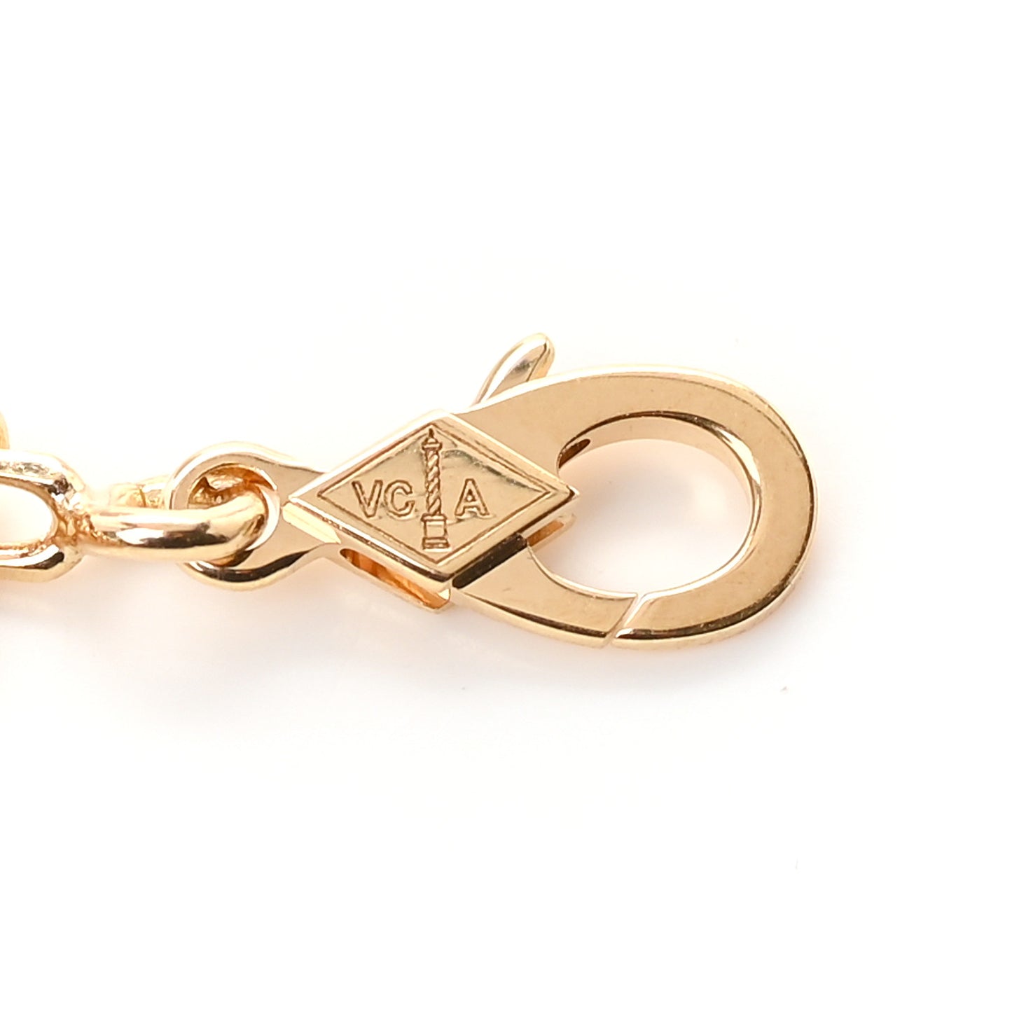 18K Yellow Gold Mother of Pearl 5 Motifs Vintage Alhambra Bracelet