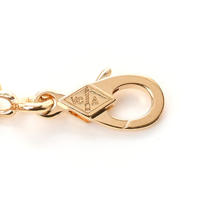 Van Cleef & Arpels 18K Yellow Gold Mother of Pearl 5 Motifs Vintage Alhambra Bracelet 6 of 7
