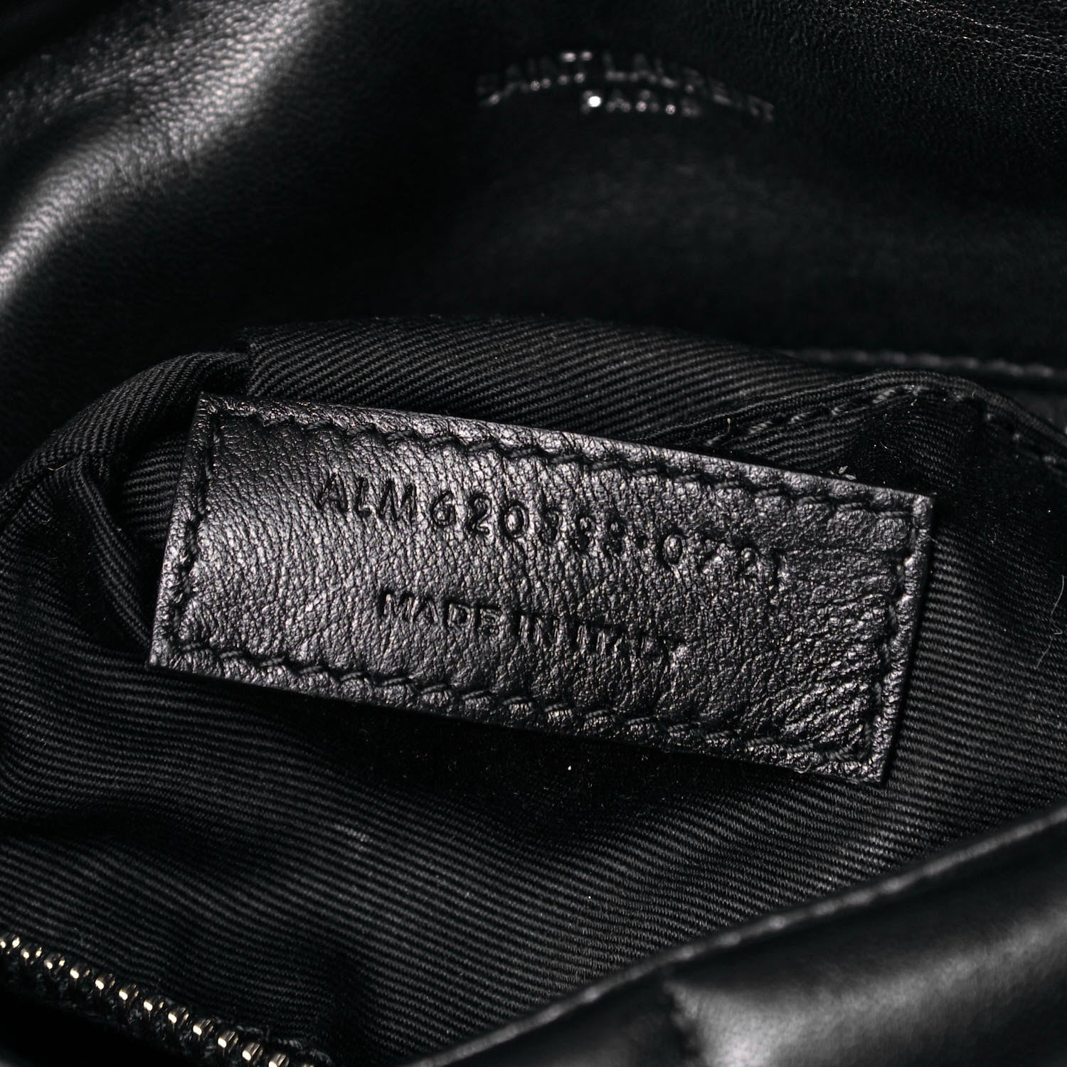 Saint Laurent Lambskin Quilted Toy Loulou Puffer Monogram Chain Satchel Black 7 of 9