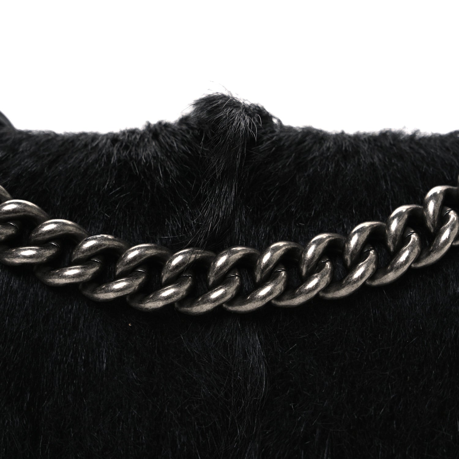 Chanel Goat Hair Medium Celtic Boy Flap Black 8 of 11