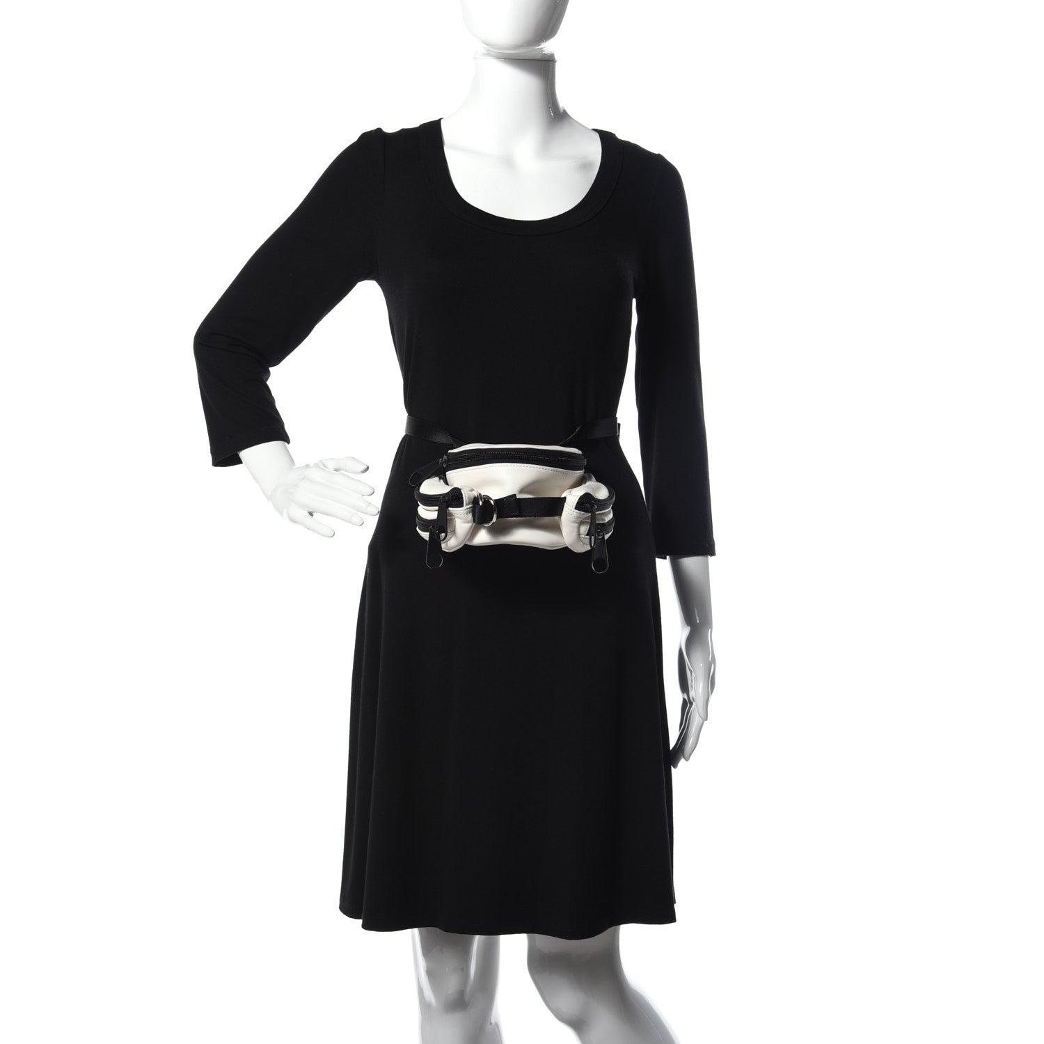 Alexander Wang Lambskin Belt Bag White Black 2 of 9