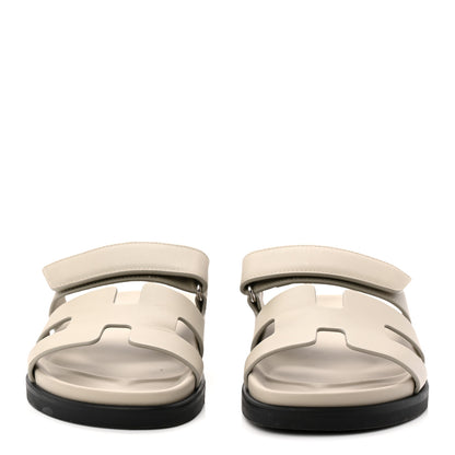 Hermes Calfskin Womens Chypre Sandals 36.5 Beige Esquisse 2 of 10