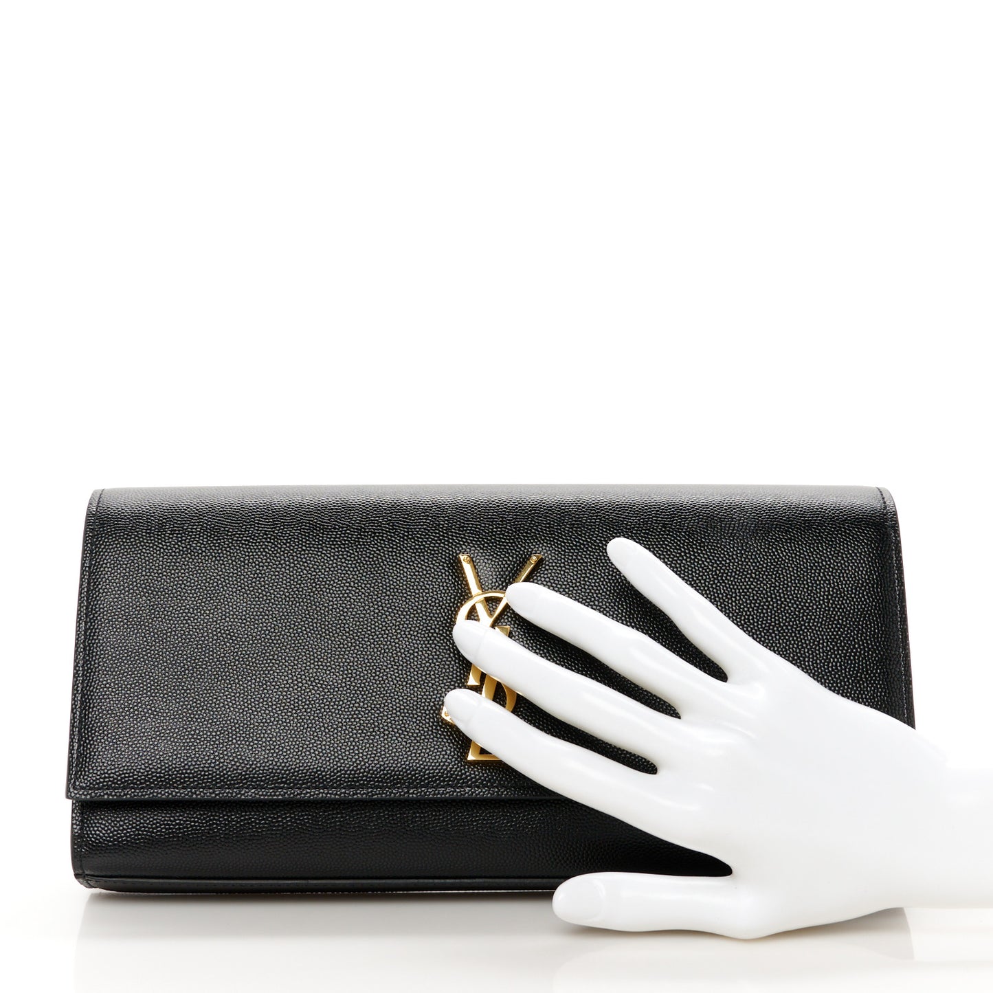 Grain De Poudre Monogram Cassandre Clutch Black