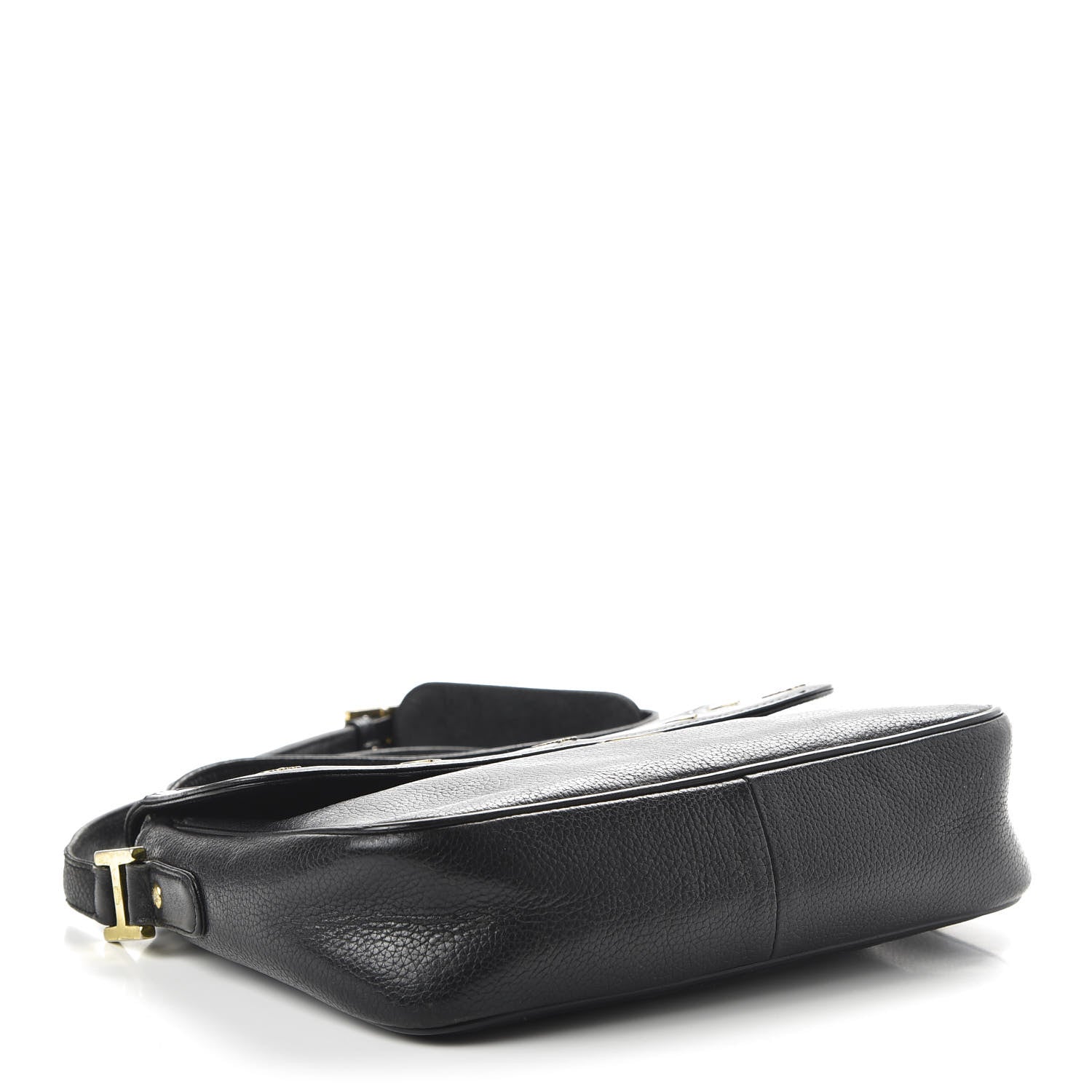 MCM Grained Calfskin Studded Crossbody Bag Black 3 of 8