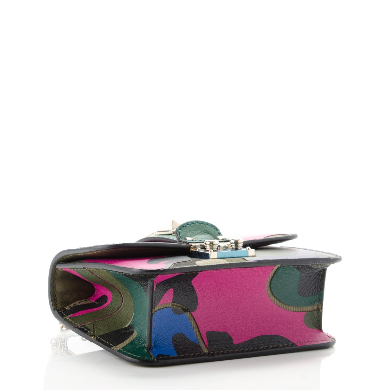 Valentino Garavani Nappa Canvas Camouflage Mini Glam Lock Rockstud Flap Multicolor 4 of 6