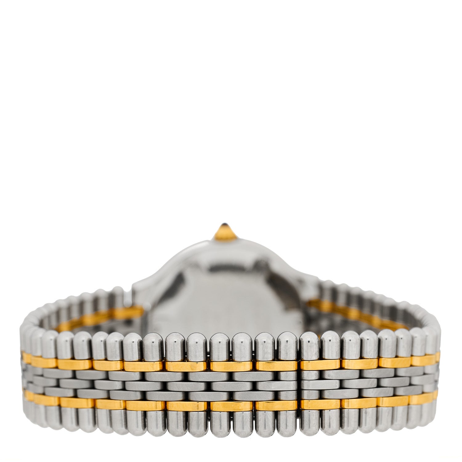 Cartier Stainless Steel 18K Yellow Gold 28mm Must De 21 Bullet Link Quartz Watch 3 of 4