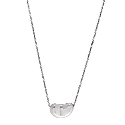 Tiffany Sterling Silver 20mm Elsa Peretti Bean Pendant Necklace 1 of 6