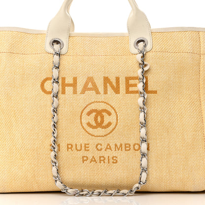 Chanel Woven Straw Raffia Medium Deauville Tote Beige 8 of 22