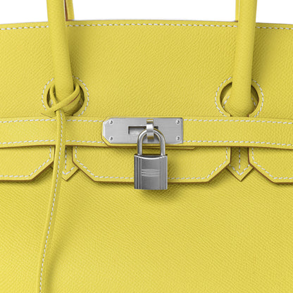 Hermes Epsom Horseshoe Birkin 35 Lime 10 of 10