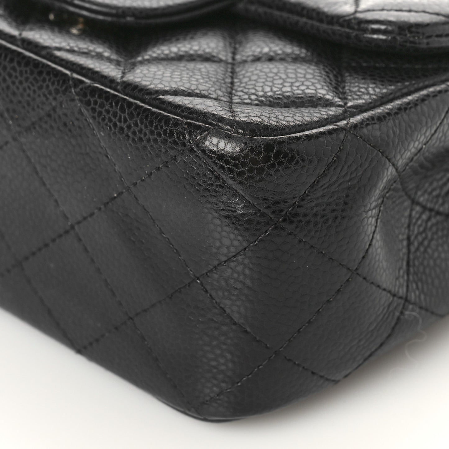 Caviar Quilted Mini Square Flap Black