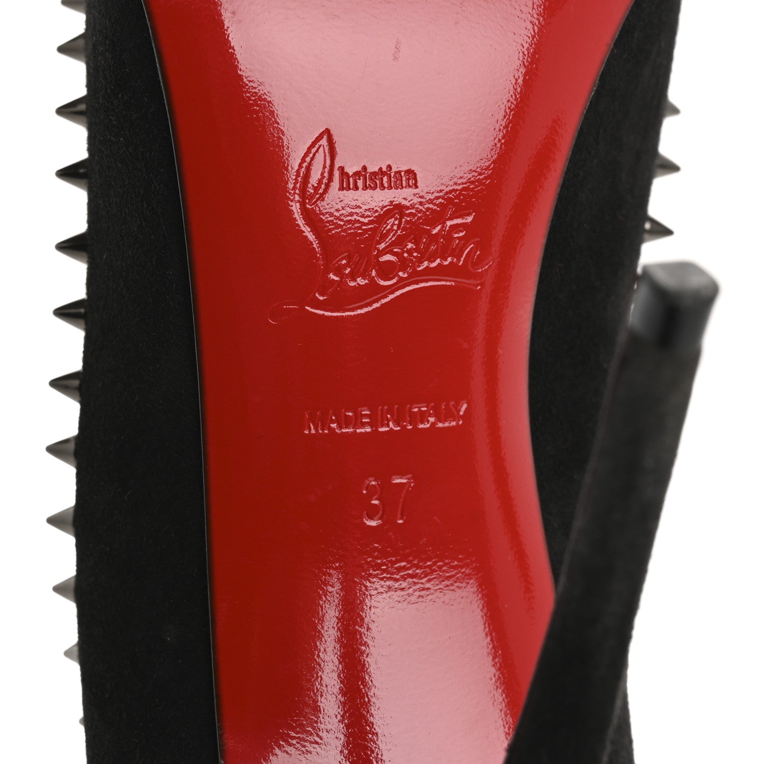 Christian Louboutin Veau Velours Anjalina 100 Pumps 37 Black 8 of 9