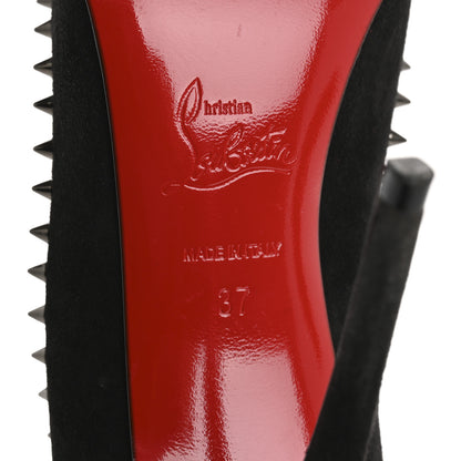 Christian Louboutin Veau Velours Anjalina 100 Pumps 37 Black 8 of 9