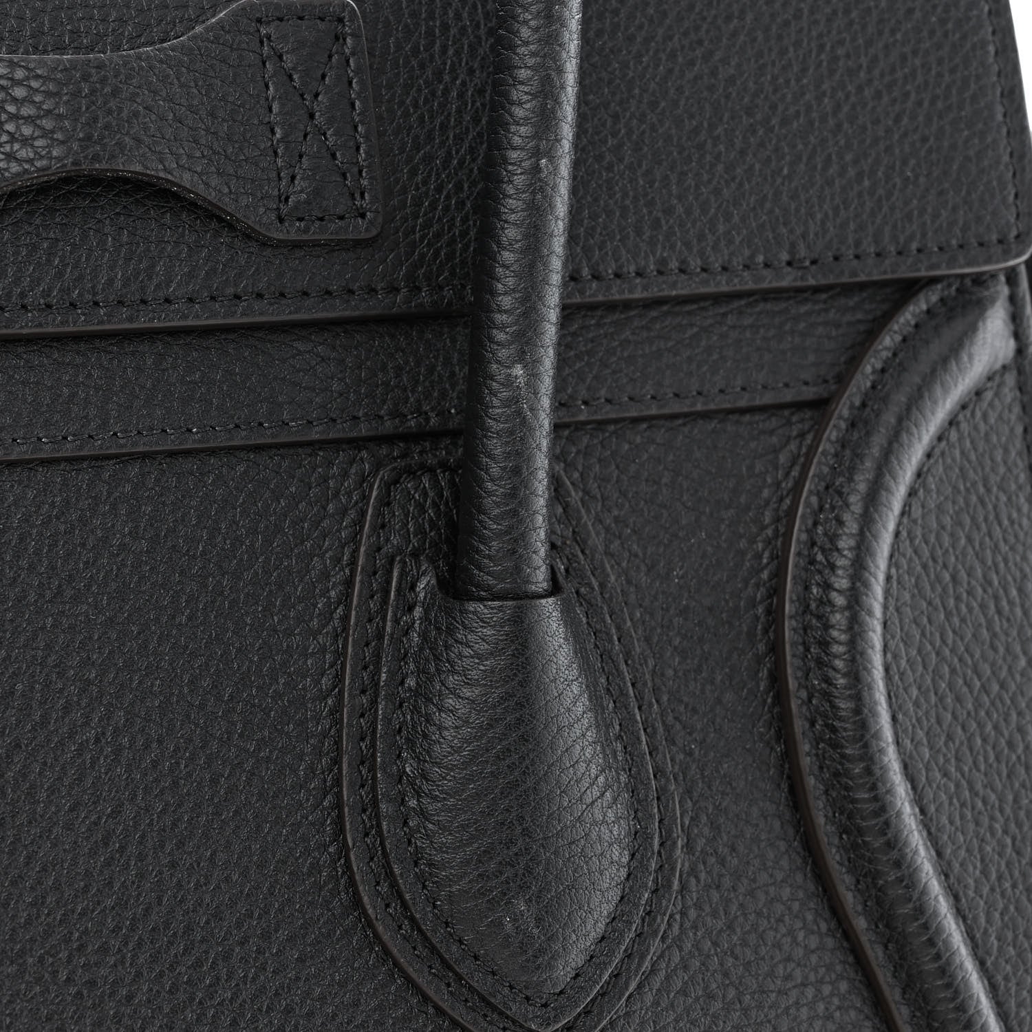 Celine Drummed Calfskin Micro Luggage Black 11 of 13