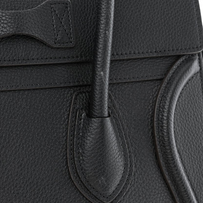 Celine Drummed Calfskin Micro Luggage Black 11 of 13