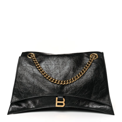 Balenciaga Crushed Calfskin Large Crush Chain Bag Black 1 of 8
