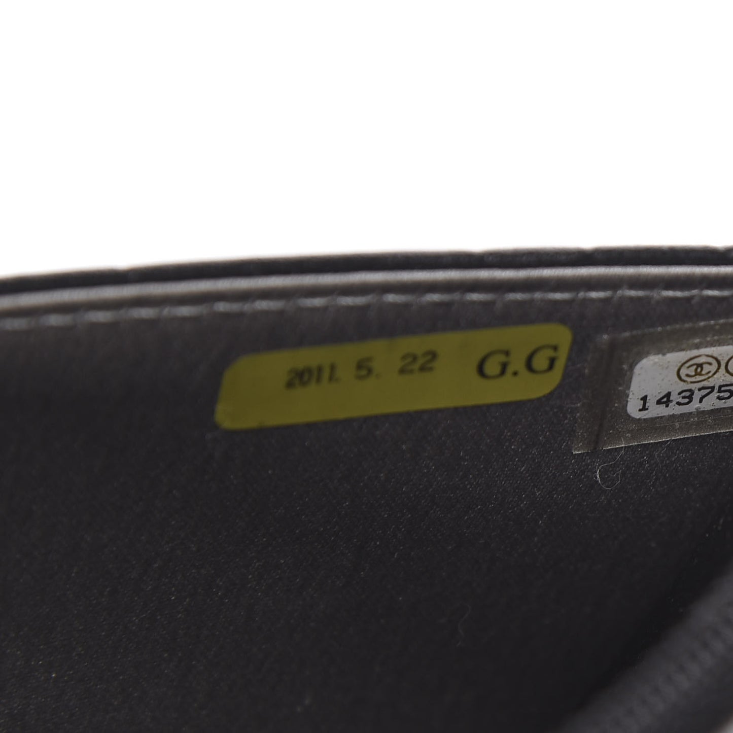 Lambskin Camellia Embossed Wallet on Chain WOC Black