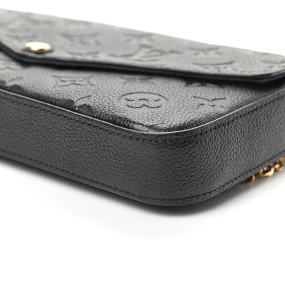 Louis Vuitton Empreinte Pochette Felicie Chain Wallet Black 9 of 10