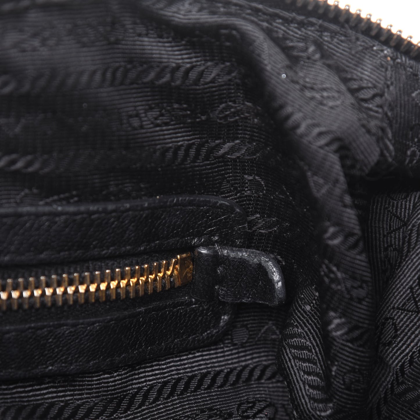 Nylon Tessuto Soft Calfskin Small Shopping Satchel Black
