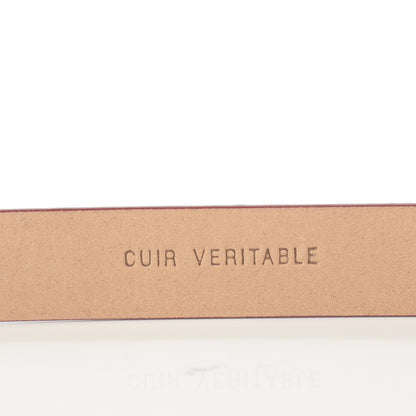 Chanel Patent Calfskin CC Logo Skinny Belt 95 38 Red 6 of 8