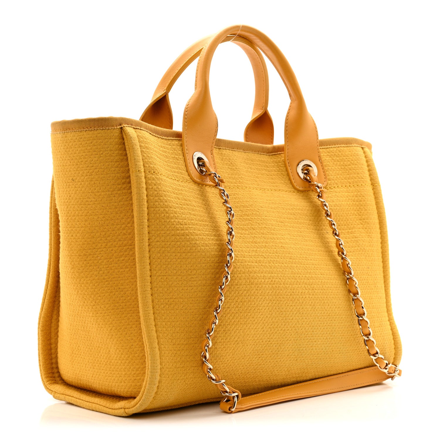 Chanel Mixed Fibers Small Deauville Tote Yellow 1835526 – FASHIONPHILE