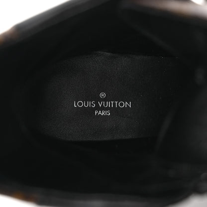 Louis Vuitton Suede Calfskin Monogram Laureate Platform Desert Boots 37 Black 7 of 8