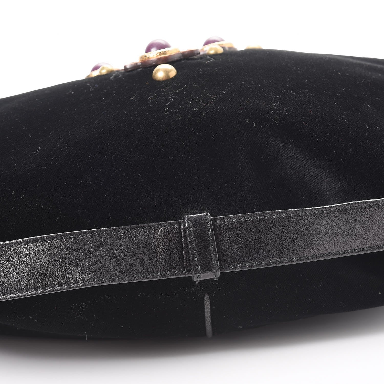 Saint Laurent Velvet Beaded Mombasa Black 16 of 17