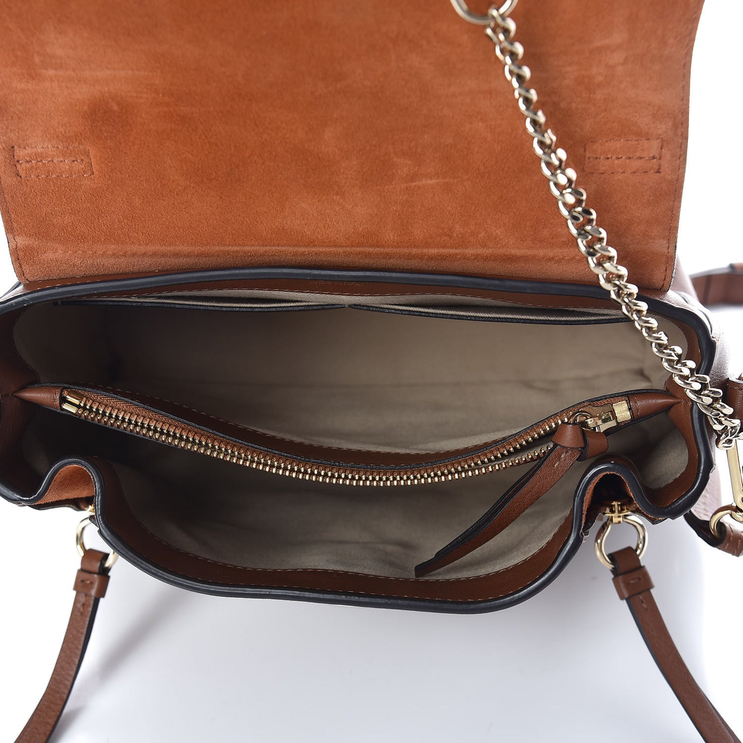 Calfskin Small Faye Day Shoulder Bag Tan