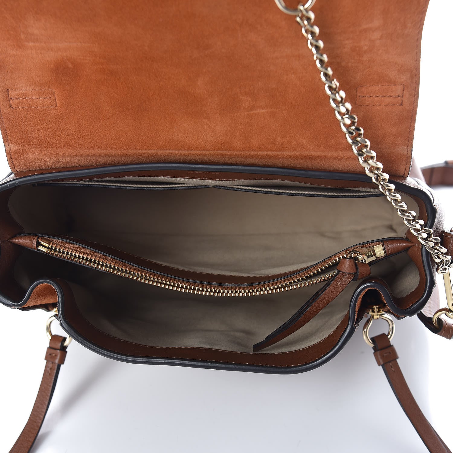 Chloe Calfskin Small Faye Day Shoulder Bag Tan 7 of 8