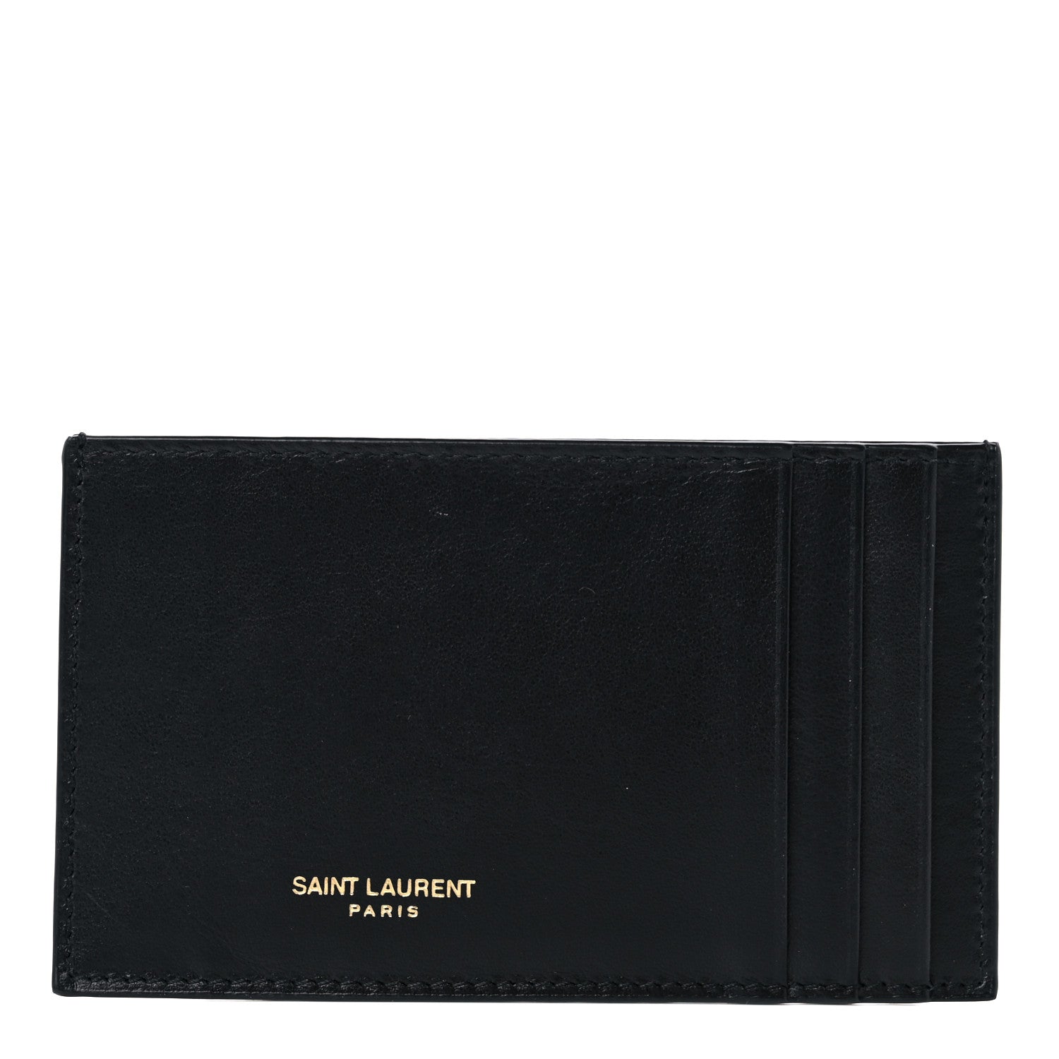 Saint Laurent Smooth Calfskin Uptown Card Holder Black 1 of 6